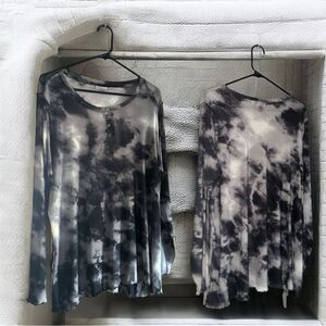 Logo Layers l Soft Stretch Long Sleeve Blouse l 1X l EUC